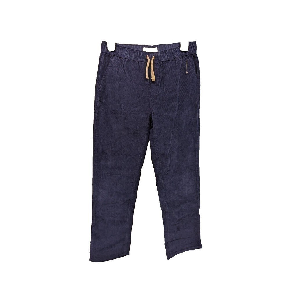 NEW $115 Something Navy Corduroy Drawstring Straight Leg High Waist Pants XS‎